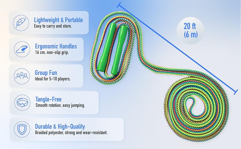 Jump Rope,Group Jumping Rope,Workout Jump Rope,Exercise Rope,Fitness Jump Rope
