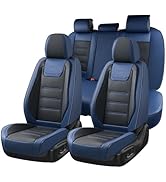 Coverado Car Seat Covers Full Set, Seat Covers for Cars, Waterproof, Leather Car Seat Cushion, Un...