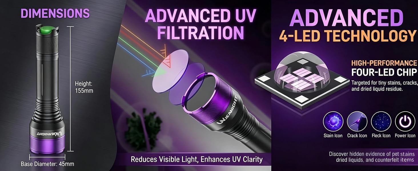 365nm uv flashlight