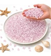 NUPICK 0.6LB Rose Quartz Chips Bulk, 0.2-0.5" Colorful Pink Aquarium Gravel | Polished Gravel for...