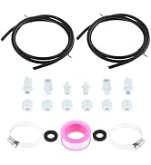 Hicello 2 Sets of Pool Chlorine Feeder Connection Fittings, Chlorine Feeder Hose with Saddle Clam...