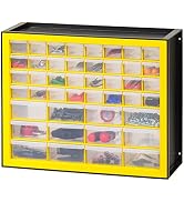 IRIS USA 44 Drawer Stackable Storage Cabinet for Hardware Crafts, 19.5-Inch W x 7-Inch D x 15.5-I...