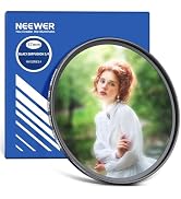 NEEWER 67mm Black Diffusion 1/4 Filter for Mist Cinematic Effect, Ultra Slim Dreamy Soft Filter O...