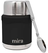 MIRA Thermos for Hot Food & Soup - 15 oz Insulated Food Jar with Foldable Spoon - Leak Proof Stai...