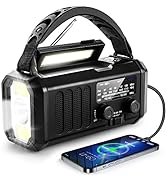 10000mAh Solar Radio, Crank Radio, Emergency Radio, NOAA/AM/FM Weather Radio, USB Type-C Charging...