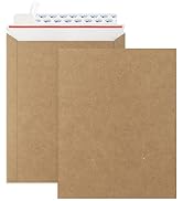 ValBox 9x11.5 Self Seal Photo Document Mailers 25 Pack Stay Flat Brown Cardboard Envelopes, 9.25 ...