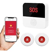 DwyenSlo WiFi Caregiver Call Button System Smart App Alert Emergency Call Button Personal Help Al...