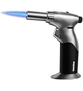 Sondiko Powerful DUAL Style Flame Butane Torch, Triple Adjustable Flame Size Butane Lighter, Refi...