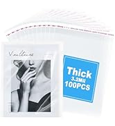 RONSBILL 100PCS 9x12 Inches Thick 3.2Mil Clear Cellophane Plastic Bags Self Sealing Cello Bags Se...