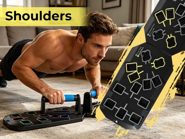 Push Up Board 7-In-1 Workout Equipment With Square Slots
