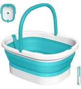 Nekteck Collapsible Foot Soaking Tub Bucket for Foot Bath Soak, Green | 138 Acupressure Nodes & P...