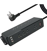 9 Outlets Wall Mount Power Strip with USB C HdcTek Double Side Outlet Extender Fast Charge USB-A ...