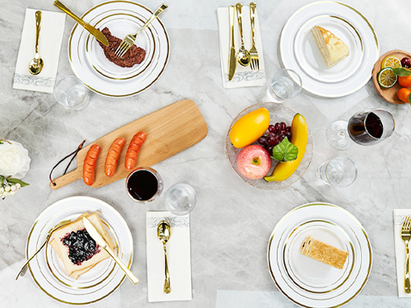 Gold Dinnerware Set