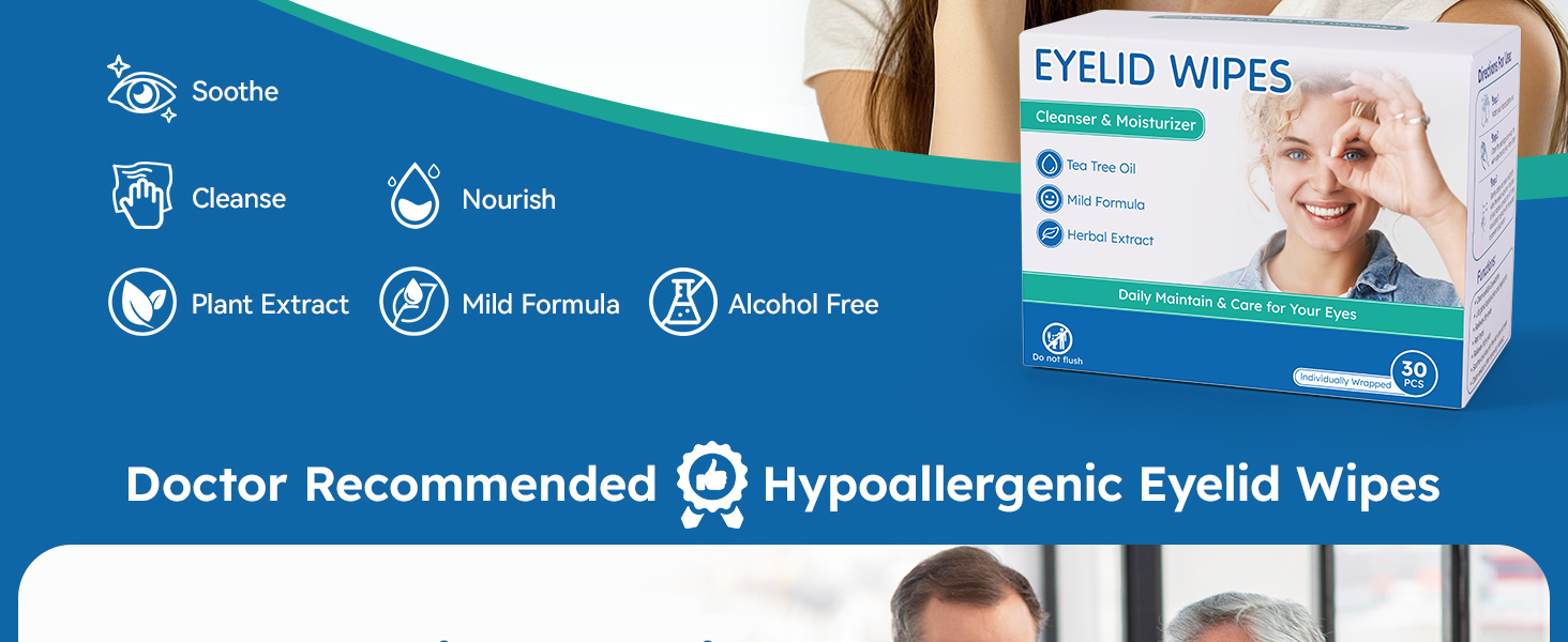 Moistened Pads for Dry & Sensitive Eyes