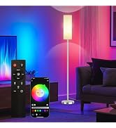 Qaubauyt Smart LED Floor Lamp with APP Control & RGB Colors - Dimmable Standing Lamp for Living R...