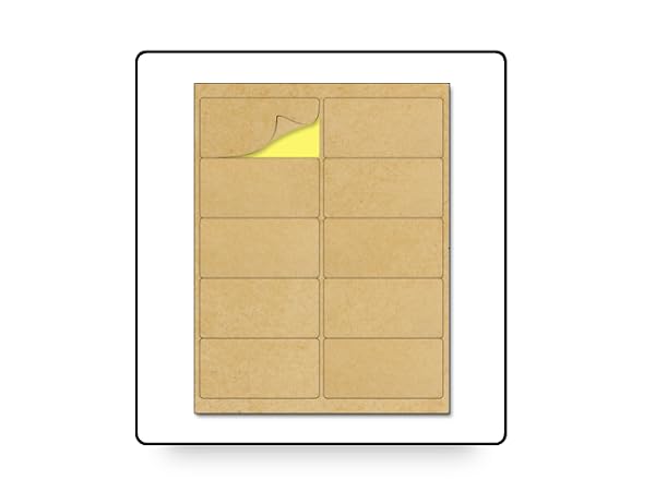 2 x 4 Kraft Printer Labels