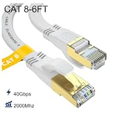 Cat 8 Ethernet Cable 6 FT, Outdoor&Indoor High Speed Heavy Duty Network LAN Internet Cable,SFTP G...