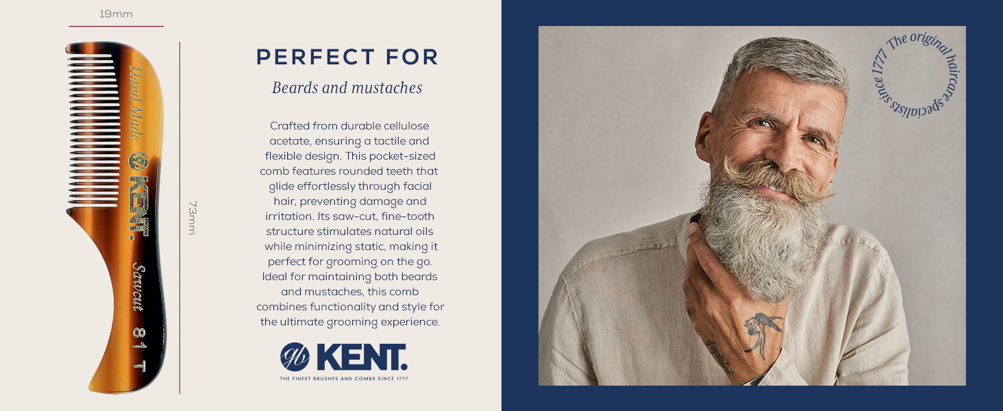 Kent 81t perfect for beards and mustaches