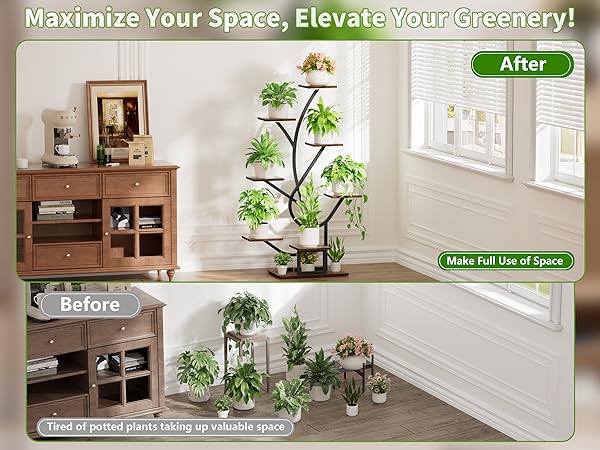 lighted plant stand