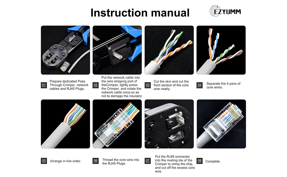 RJ 45 Connectors Instructions for use