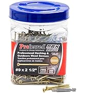 Proferred - V56091 Professional Decking & Outdoors Wood Screws, 6-Lobe Bronze SKT Coating - 1500 ...