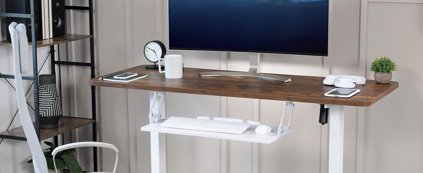 white keyboard tray