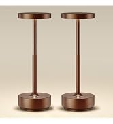 SAKRINGT 2 Pack Cordless Rechargeable LED Outdoor Table Lamp, Battery Operated Portable Waterproo...