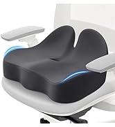 Cushzone Seat Cushion, Memory Foam Office Chair Cushions, Ergonomic Curved Design for Sciatica, T...