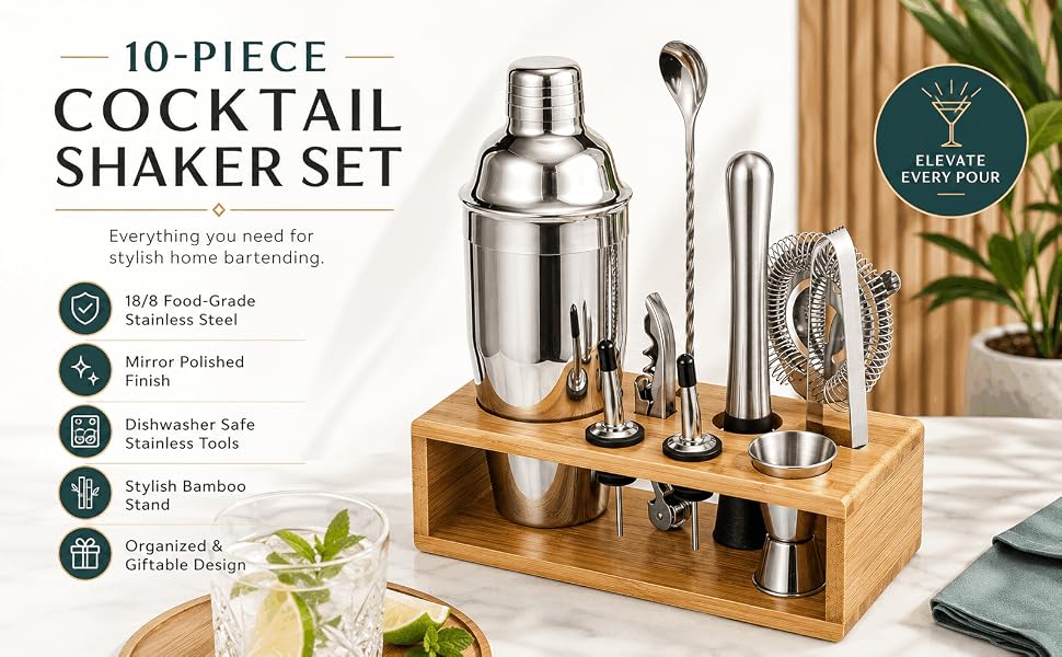 bartender kit cocktail shaker set cocktail shaker bar accessories bar cart accessories