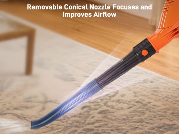 Removable Conical Nozzle Focuses and Improves Airflow