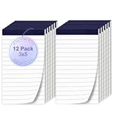 12 Pack Note Pads 3x5 Inch Small Lined Writing Memo Pads Refills Easy Tear Off no Rip Writing Pad...