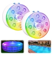 Underwater Pool Lights for Above Ground and Inground Swimming Pools with Remote Timer Off, Magnet...