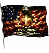 2026 New 250 Anniversary Decor Flag 4th of July Patriotic Flags For Outside 3x5 Ft, Double Sided ...