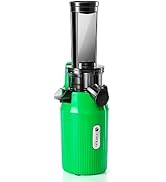 Ventray Ginnie Cold Press Juicer Machines, Compact Small Slow Masticating Juicer with High Juice ...
