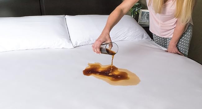 100% waterproof spillproof sweatproof urineproof, prevents mattress damage