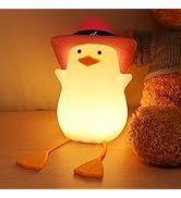 Anywin Cute Benson Ducks Night Light, Squishy Touch Silicone Animal Nursery Bedside Lamp, Dimmer ...