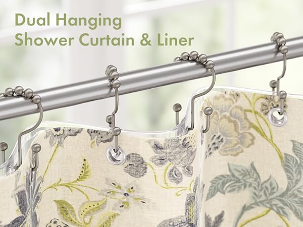 Amazer Double Shower Curtain Hooks