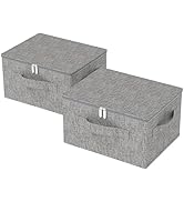 ENUMAIL Storage Bins with Lid, Foldable Blanket Storage Bags, Home Storage Baskets for Organizing...