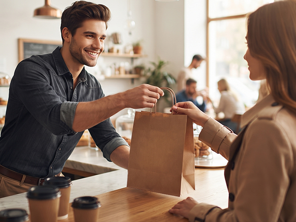 Medium Paper Gift Bags for Take Out