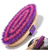Histotree Pink Purple Stiff Dandy Brush Horse Brush for Grooming and Cleaning 7.09in/18cm