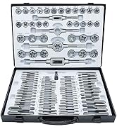 GMTOOLS 110PCS Tap and Die Set, Metric Size Standard Threading Tool Set M2-M18 with Adjustable Ha...
