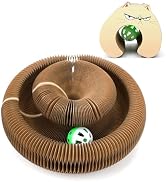 Goosheep 1Pack Magic Organ Cat Scratcher Toy,Accordion Design with Strong Magnet,Space Saving Car...