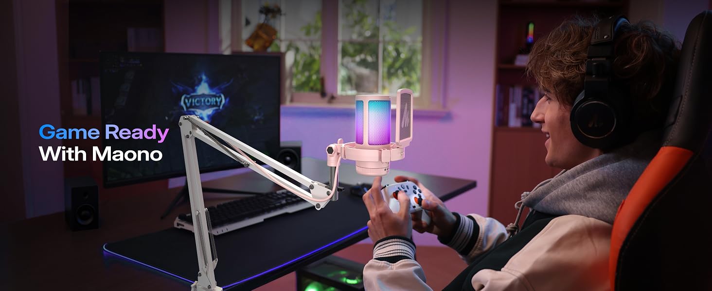 pc microphone for gaming pink