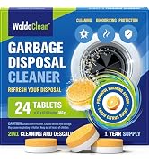 WoldoClean Garbage Disposal Cleaner and Deodorizer Tablets - 24 Pack, Foaming Sink Drain Cleaner ...