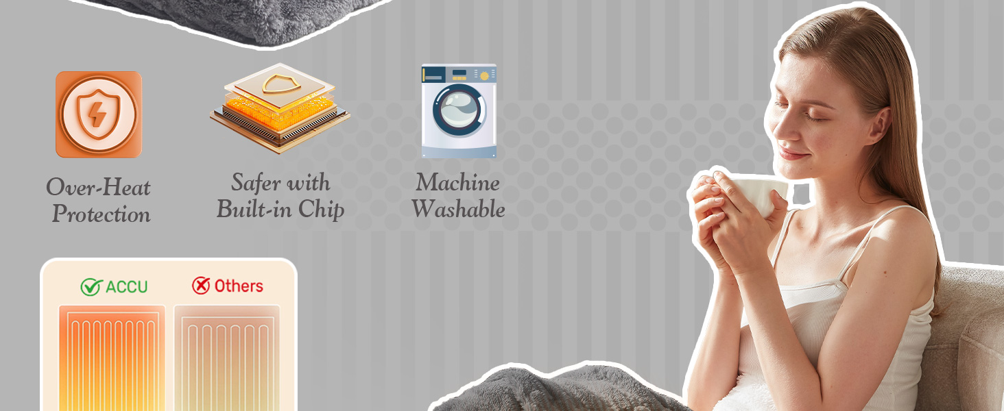 tufted heated blanket