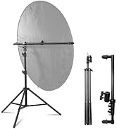 YUOCU Extendable Reflector Holder Arm with 78.7"/2m Tripod Light Stand, Photo Telescopic 25.5" to...