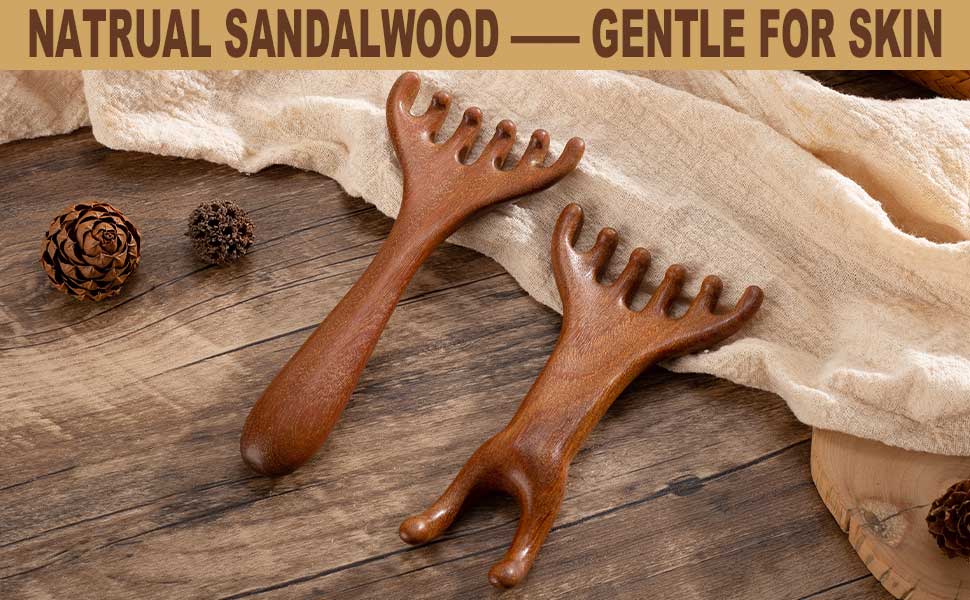 wooden massage comb