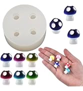 Cute Tiny Mushroom Resin Silicone Mold Micro Dollhouse Plant Epoxy Casting Mold for DIY Resin Art...