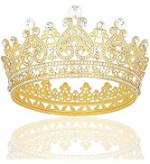 BAHABY Gold Crown Cake Topper for Wedding Birthday Baby Shower Party Favors