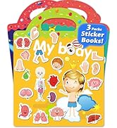 Sticker Book for Toddlers 1-3 2-4, fr-stbk-3p-body-space-season,Body Sticker Book